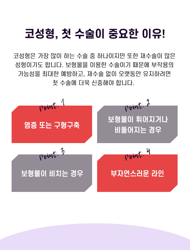 코성형, 첫 수술이 중요한 이유!